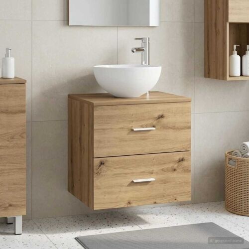 Lavabo - Umivaonik s montiranjem na zid Hrast artisan 49,5 x 35 x 63 cm - Hrast artisan Cijena