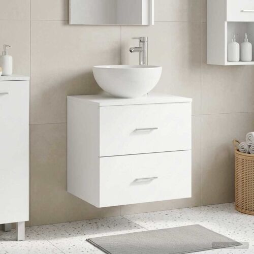 Lavabo - Umivaonik s policom Bijela 49,5 x 41 x 64,5 cm - Bijela Cijena