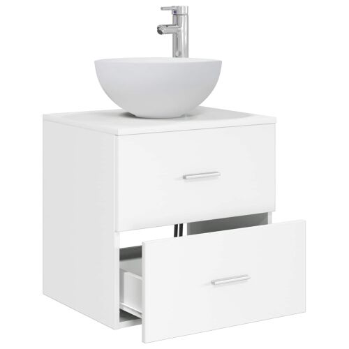 Lavabo - Umivaonik s policom Bijela 49,5 x 41 x 64,5 cm - Bijela Cijena