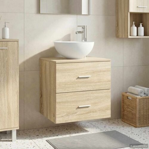 Lavabo - Umivaonik s policom Hrast sonoma 49,5 x 41 x 64,5 cm - Hrast sonoma Cijena