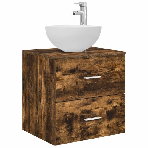 Lavabo - Umivaonik s policom Dimljeni hrast 49,5 x 41 x 64,5 cm - Dimljeni hrast Cijena