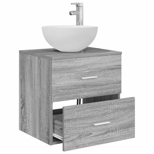 Lavabo - Umivaonik s policom Siva Sonoma 49,5 x 41 x 64,5 cm - Siva Sonoma Cijena