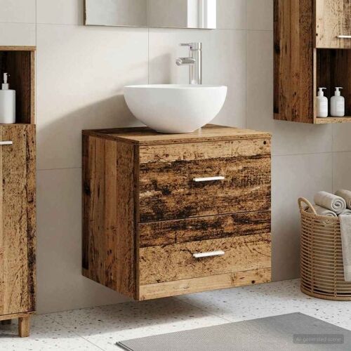 Lavabo - Umivaonik s policom Staro drvo 49,5 x 41 x 64,5 cm - Staro drvo Cijena