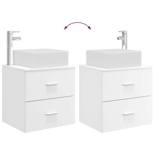 Lavabo - Umivaonik s policom Bijela 49,5 x 41 x 63 cm Konstruirano drvo - Bijela Cijena