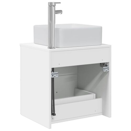 Lavabo - Umivaonik s policom Bijela 49,5 x 41 x 63 cm Konstruirano drvo - Bijela Cijena