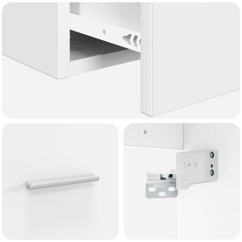 Lavabo - Umivaonik s policom Bijela 49,5 x 41 x 63 cm Konstruirano drvo - Bijela Cijena