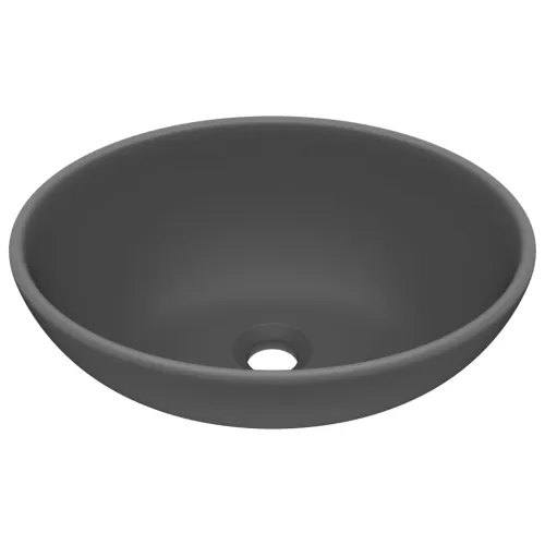 Luksuzni ovalni Lavabo - Umivaonik mat tamnosivi 40 x 33 cm keramički - mat tamnosiva Mat tamnosiva Cijena