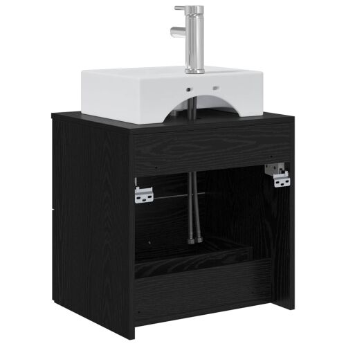 Lavabo - Umivaonik s policom Crni hrast 49,5 x 41 x 62,5 cm - Crni hrast Cijena