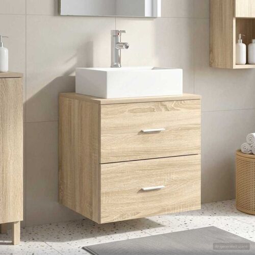Lavabo - Umivaonik s policom Hrast sonoma 49,5 x 41 x 62,5 cm - Hrast sonoma Cijena