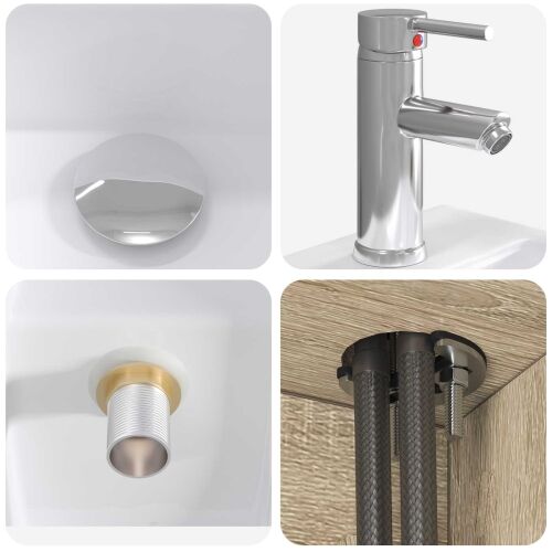 Lavabo - Umivaonik s policom Hrast sonoma 49,5 x 41 x 62,5 cm - Hrast sonoma Cijena