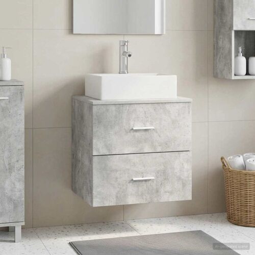 Lavabo - Umivaonik s policom Betonska siva 49,5 x 41 x 62,5 cm - Betonska siva Cijena