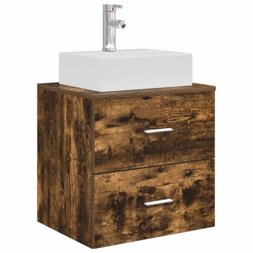 Lavabo - Umivaonik s policom Dimljeni hrast 49,5 x 41 x 62,5 cm - Dimljeni hrast Cijena