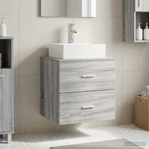 Lavabo - Umivaonik s policom Siva Sonoma 49,5 x 41 x 62,5 cm - Siva Sonoma Cijena