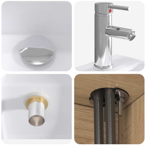 Lavabo - Umivaonik s policom Hrast artisan 49,5 x 41 x 62,5 cm - Hrast artisan Cijena