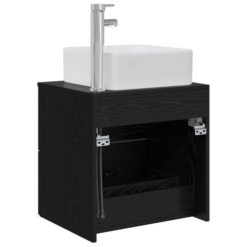 Lavabo - Umivaonik s policom Crni hrast 53 x 34,5 x 63 cm - Crni hrast Cijena