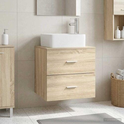 Lavabo - Umivaonik s policom Hrast sonoma 53 x 34,5 x 63 cm - Hrast sonoma Cijena