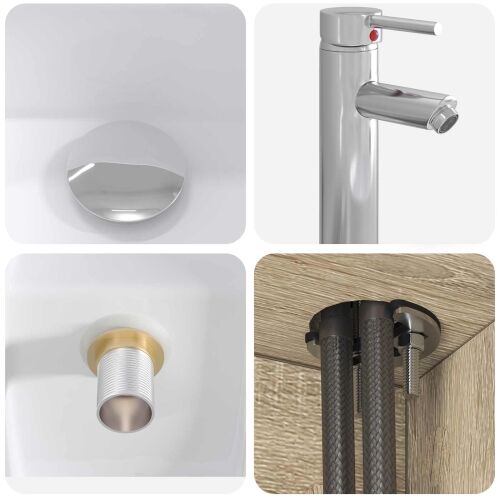 Lavabo - Umivaonik s policom Hrast sonoma 53 x 34,5 x 63 cm - Hrast sonoma Cijena