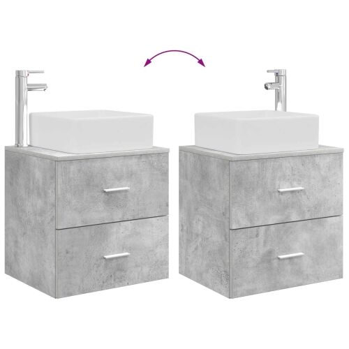 Lavabo - Umivaonik s policom Betonska siva 53 x 34,5 x 63 cm - Betonska siva Cijena