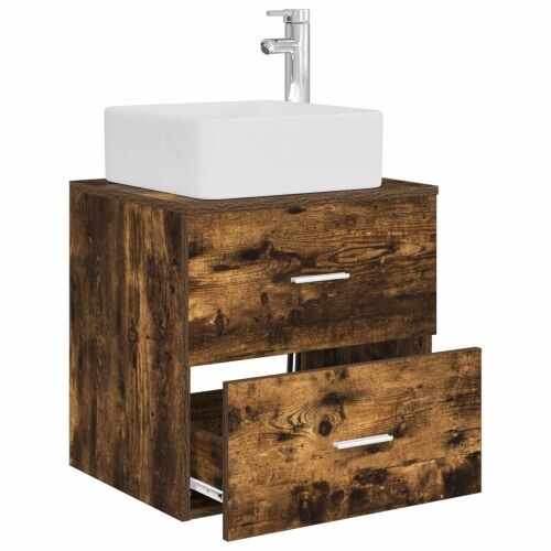 Lavabo - Umivaonik s policom Dimljeni hrast 53 x 34,5 x 63 cm - Dimljeni hrast Cijena