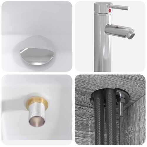 Lavabo - Umivaonik s policom Siva Sonoma 53 x 34,5 x 63 cm - Siva Sonoma Cijena
