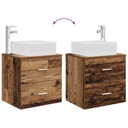 Lavabo - Umivaonik s policom Staro drvo 53 x 34,5 x 63 cm - Staro drvo Cijena
