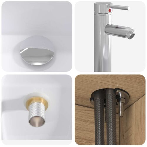 Lavabo - Umivaonik s policom Hrast artisan 53 x 34,5 x 63 cm - Hrast artisan Cijena