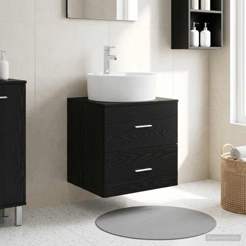 Lavabo - Umivaonik s policom Crni hrast 49,5 x 44,5 x 65 cm - Crni hrast Cijena