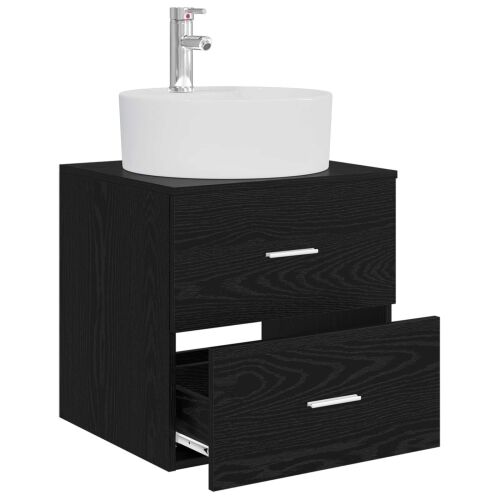 Lavabo - Umivaonik s policom Crni hrast 49,5 x 44,5 x 65 cm - Crni hrast Cijena