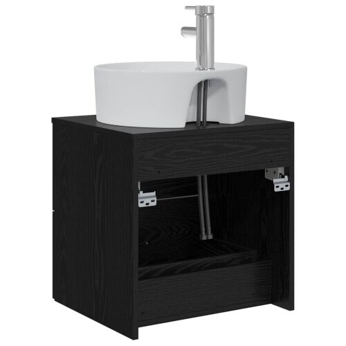 Lavabo - Umivaonik s policom Crni hrast 49,5 x 44,5 x 65 cm - Crni hrast Cijena