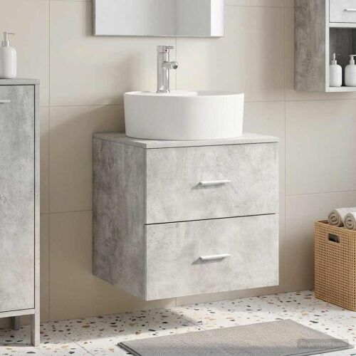 Lavabo - Umivaonik s policom Betonska siva 49,5 x 44,5 x 65 cm - Betonska siva Cijena