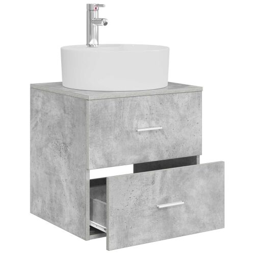 Lavabo - Umivaonik s policom Betonska siva 49,5 x 44,5 x 65 cm - Betonska siva Cijena