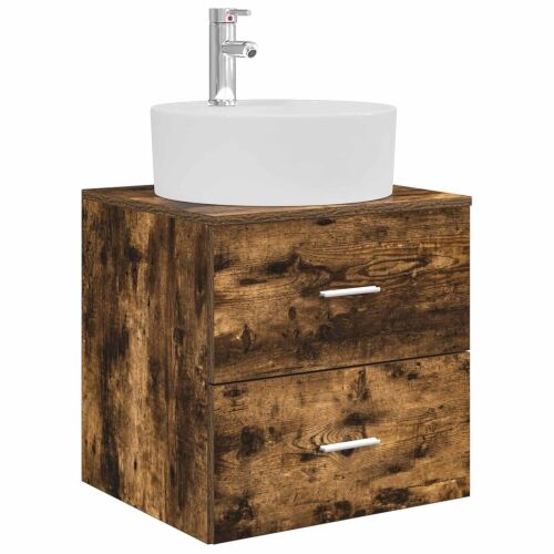 Lavabo - Umivaonik s policom Dimljeni hrast 49,5 x 44,5 x 65 cm - Dimljeni hrast Cijena