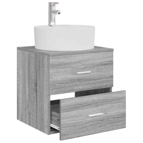 Lavabo - Umivaonik s policom Siva Sonoma 49,5 x 44,5 x 65 cm - Siva Sonoma Cijena