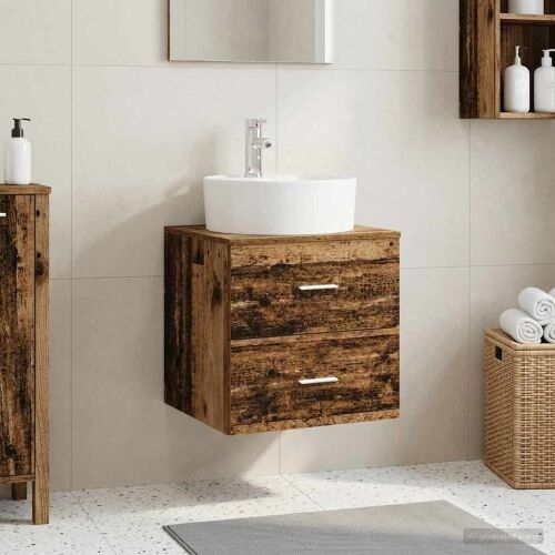 Lavabo - Umivaonik s policom Staro drvo 49,5 x 44,5 x 65 cm - Staro drvo Cijena