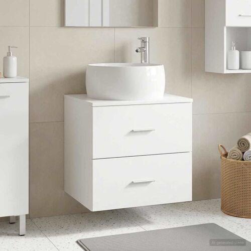 Lavabo - Umivaonik s policom Bijela 49,5 x 44,5 x 66 cm - Bijela Cijena