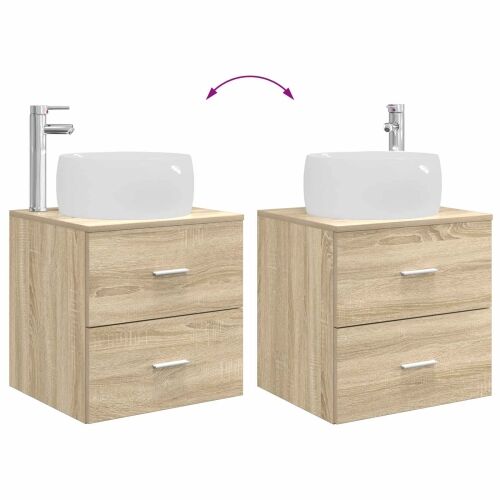 Lavabo - Umivaonik s policom Hrast sonoma 49,5 x 44,5 x 66 cm - Hrast sonoma Cijena