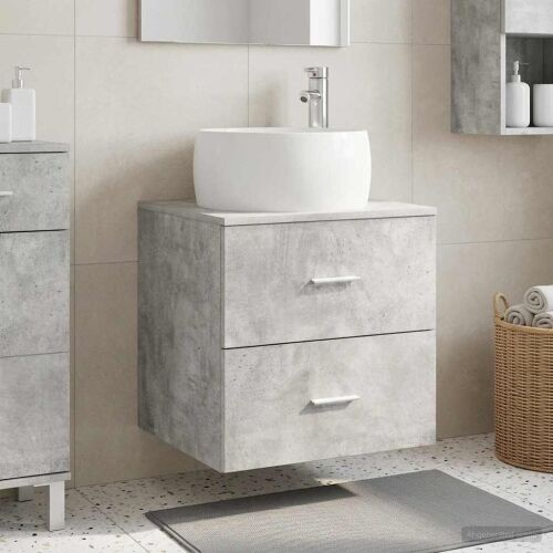 Lavabo - Umivaonik s policom Betonska siva 49,5 x 44,5 x 66 cm - Betonska siva Cijena