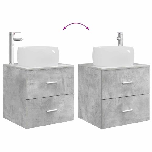 Lavabo - Umivaonik s policom Betonska siva 49,5 x 44,5 x 66 cm - Betonska siva Cijena