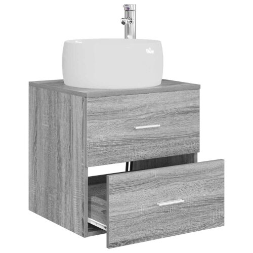 Lavabo - Umivaonik s policom Siva Sonoma 49,5 x 44,5 x 66 cm - Siva Sonoma Cijena