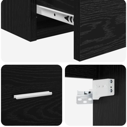 Lavabo - Umivaonik s policom Crni hrast 49,5 x 44,5 x 65,5 cm - Crni hrast Cijena