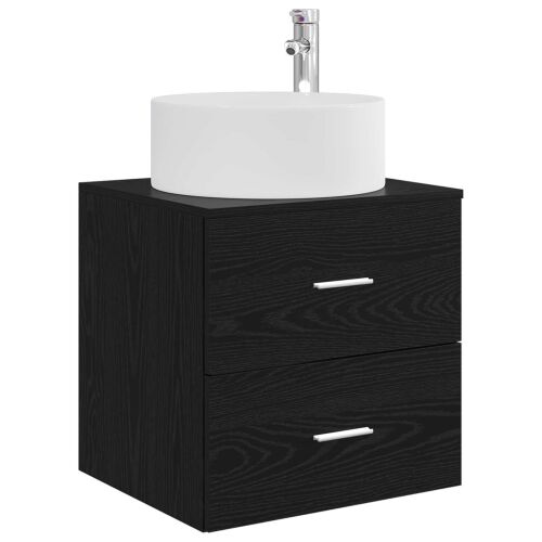Lavabo - Umivaonik s policom Crni hrast 49,5 x 44,5 x 65,5 cm - Crni hrast Cijena