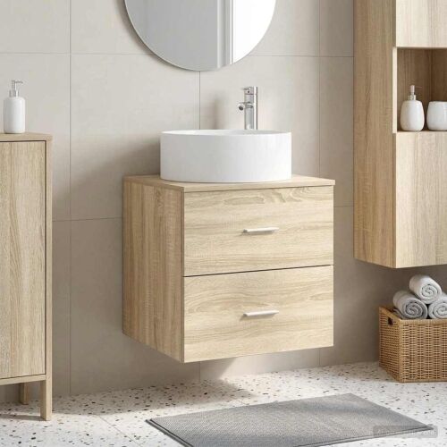 Lavabo - Umivaonik s policom Hrast sonoma 49,5 x 44,5 x 65,5 cm - Hrast sonoma Cijena