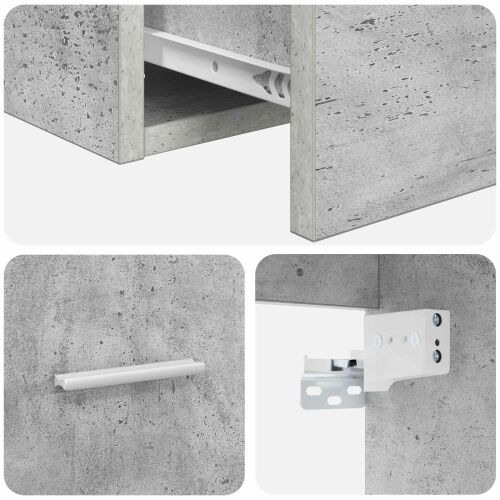 Lavabo - Umivaonik s policom Betonska siva 49,5 x 44,5 x 65,5 cm - Betonska siva Cijena