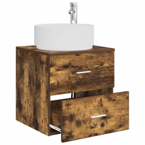 Lavabo - Umivaonik s policom Dimljeni hrast 49,5 x 44,5 x 65,5 cm - Dimljeni hrast Cijena