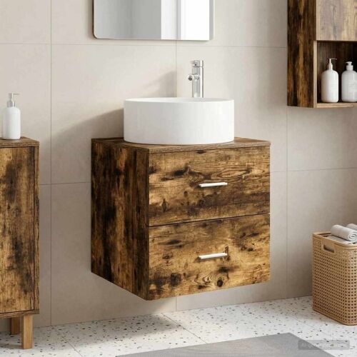 Lavabo - Umivaonik s policom Dimljeni hrast 49,5 x 44,5 x 65,5 cm - Dimljeni hrast Cijena