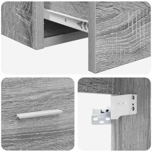 Lavabo - Umivaonik s policom Siva Sonoma 49,5 x 44,5 x 65,5 cm - Siva Sonoma Cijena