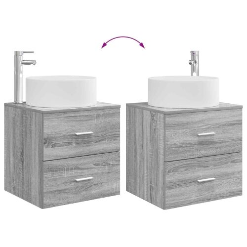 Lavabo - Umivaonik s policom Siva Sonoma 49,5 x 44,5 x 65,5 cm - Siva Sonoma Cijena