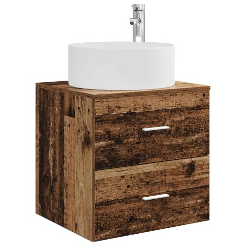 Lavabo - Umivaonik s policom Staro drvo 49,5 x 44,5 x 65,5 cm - Staro drvo Cijena