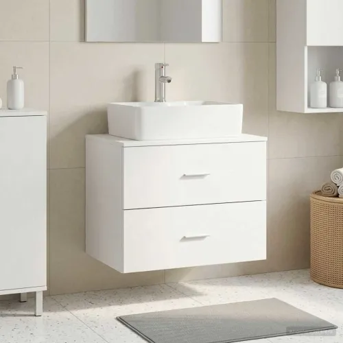 Ormar za kupaonicu montiran na zid Bijela 62,5 x 44,5 x 50 cm - Bijela Cijena