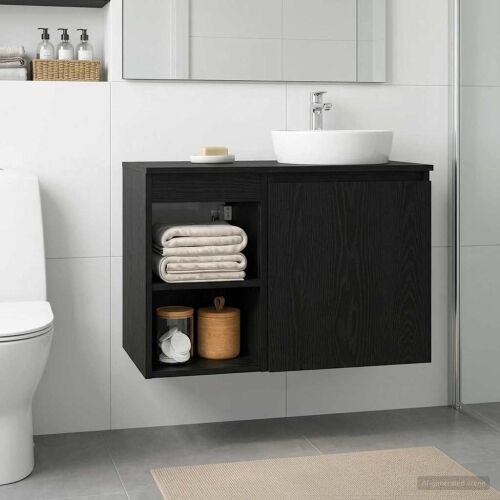 Kupaonski ormar između Crni hrast 30 x 35 x 50 cm - Crni hrast 30 x 35 x 50 cm Cijena